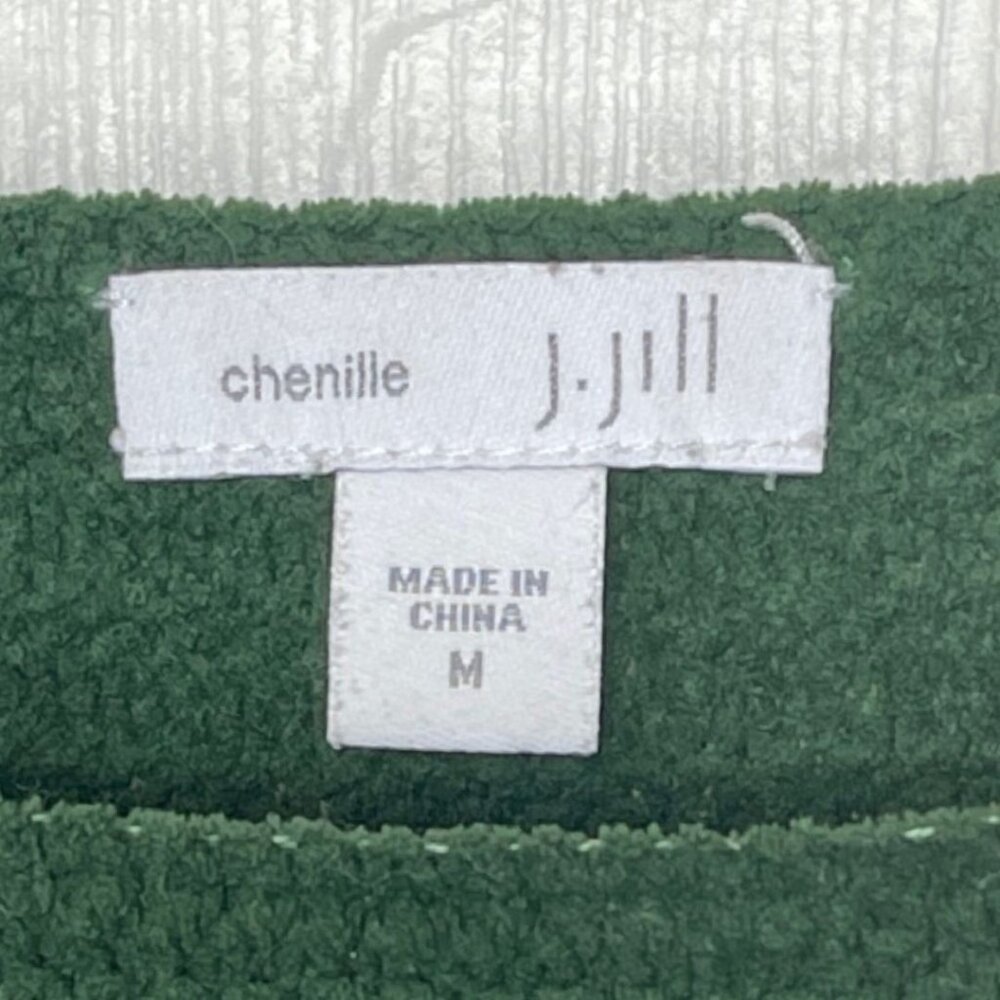 J. JILL | Women's Emerald Green Cozy Relaxed Chenille Crewneck Sweater | Size M - Picture 8 of 12